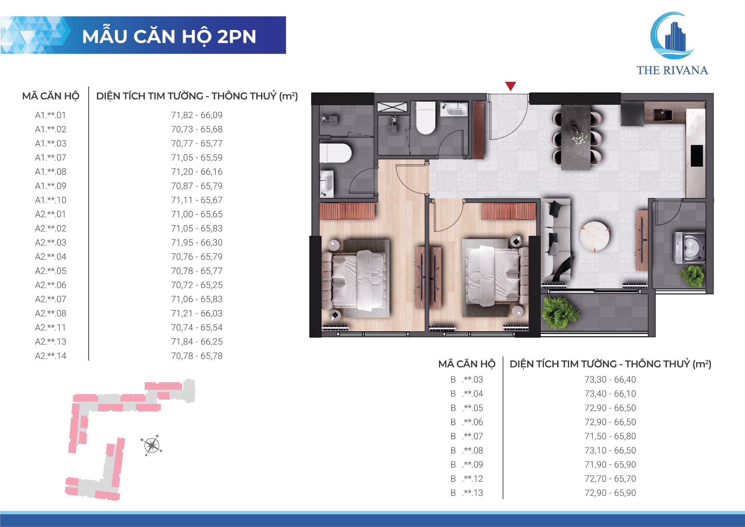 Mẫu căn hộ 2PN Mẫu căn hộ 2PN